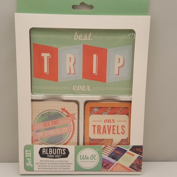 Albums Made Easy Card Set by We R Memory Keepers | JET SET | 100 Cards - Picture 1 of 4